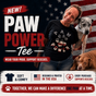 Paw Power Vintage USA Flag Logo Tee | Premium Soft Cotton T-Shirt